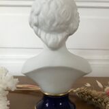 Ancient statuette bust in biscuit