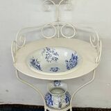 Coiffeuse en fer forgé ancienne / Meuble de toilette vintage