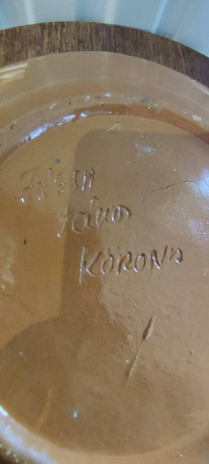 Korond pottery ceramic plate