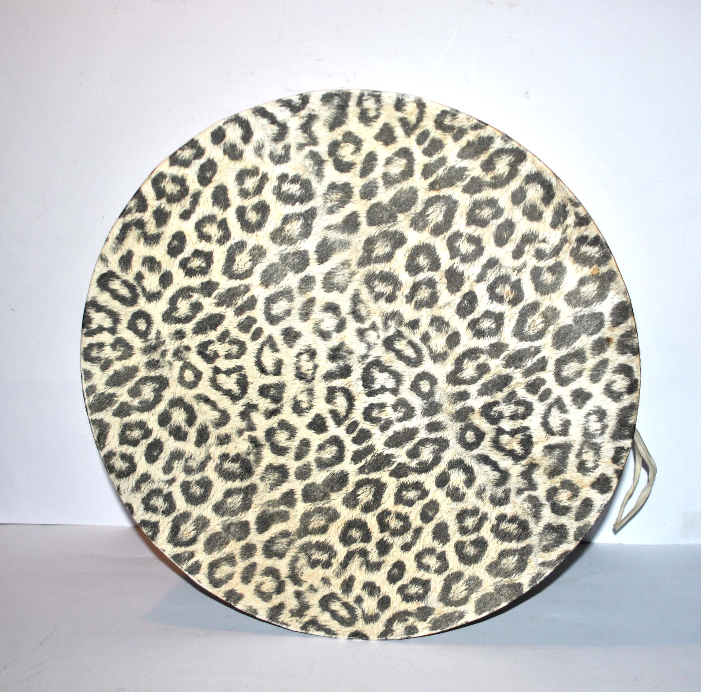 Vintage hat board - Leopard printed cardboard hat box 35x19cm