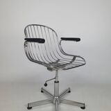 Vintage chrome swivel armchair
