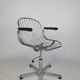 Fauteuil pivotant vintage chromé