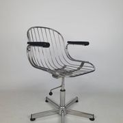 Vintage chrome swivel armchair