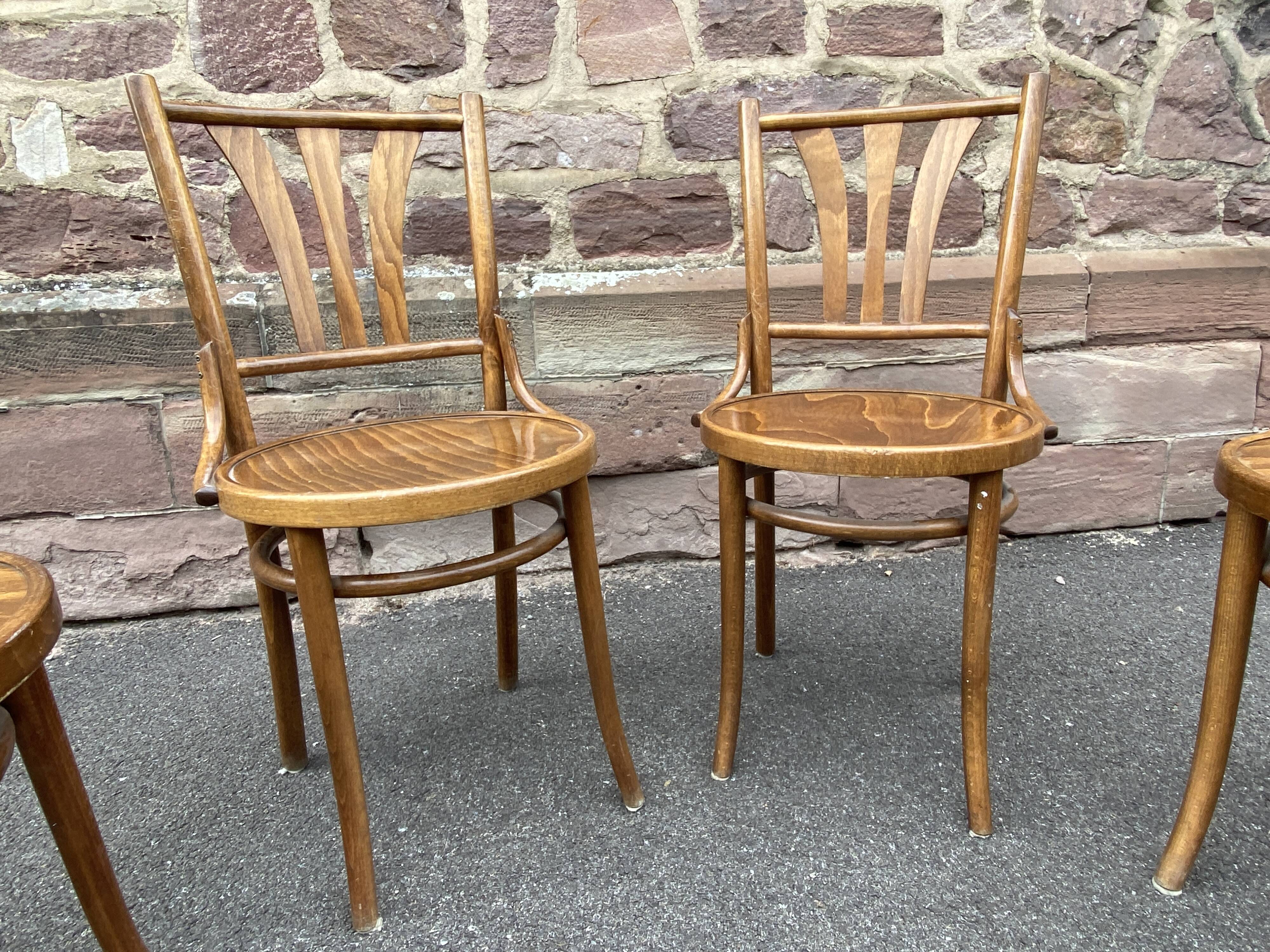 4 vintage bistro chairs