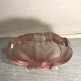 Vase ancien soliflore cristal Walther glas verre rose forme lotus vintage