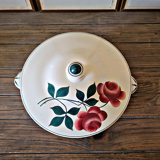 Choisy Le Roi HBC soup tureen model Vernon with rose pattern before 1920