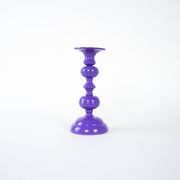 Bougeoir en métal violet, design danois, années 1970, fabriqué au Danemark.