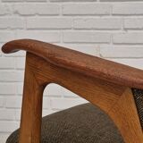 1960s, Danish armchair, furniture wool/cotton fabric, teak wood.