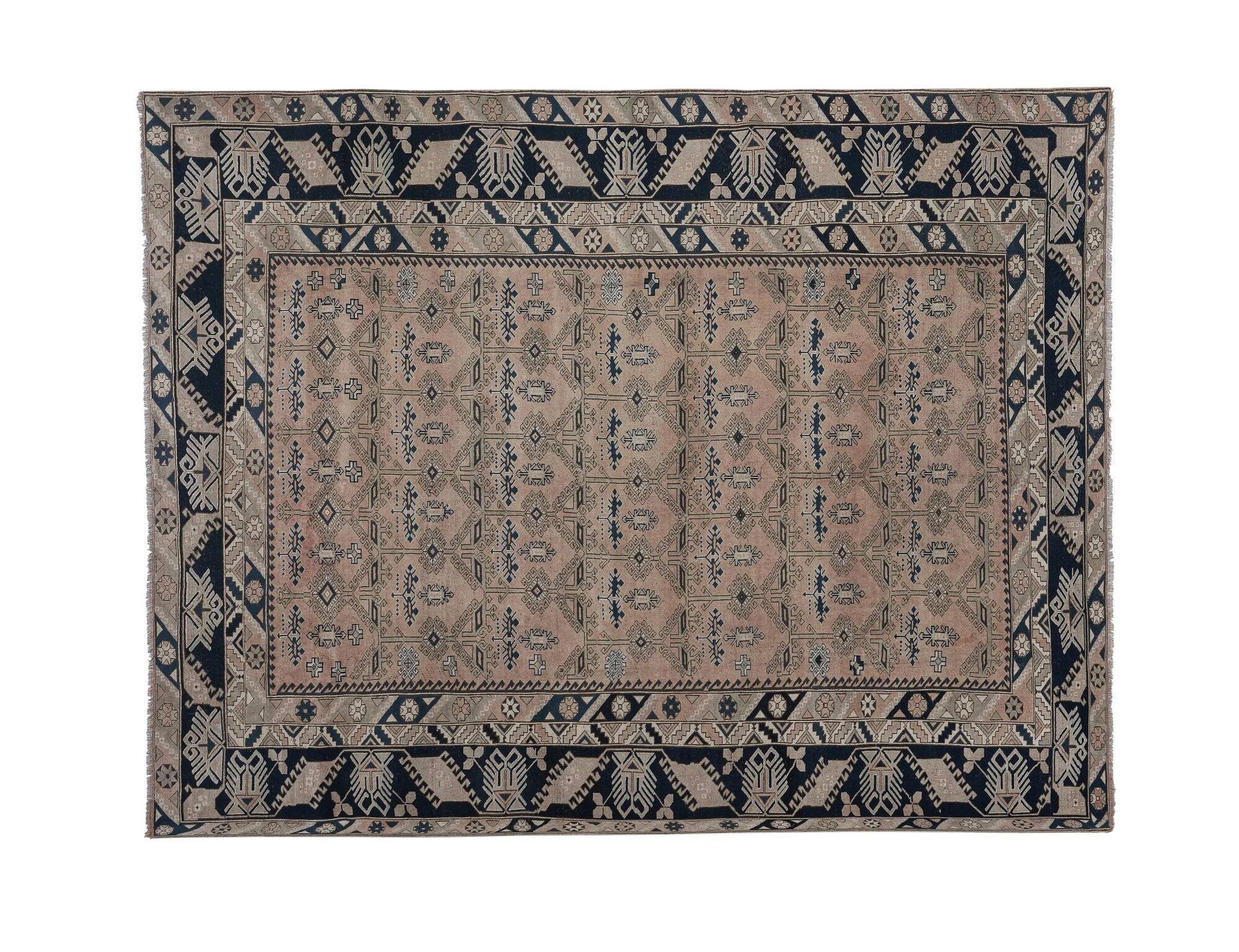 Vintage Turkish Oushak rug 302x393 cm