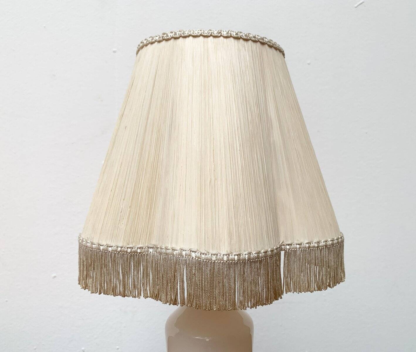 French opaline glass table lamp from the mid-century Sèvres, 1960s.