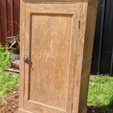 Old workshop cabinet in raw wood