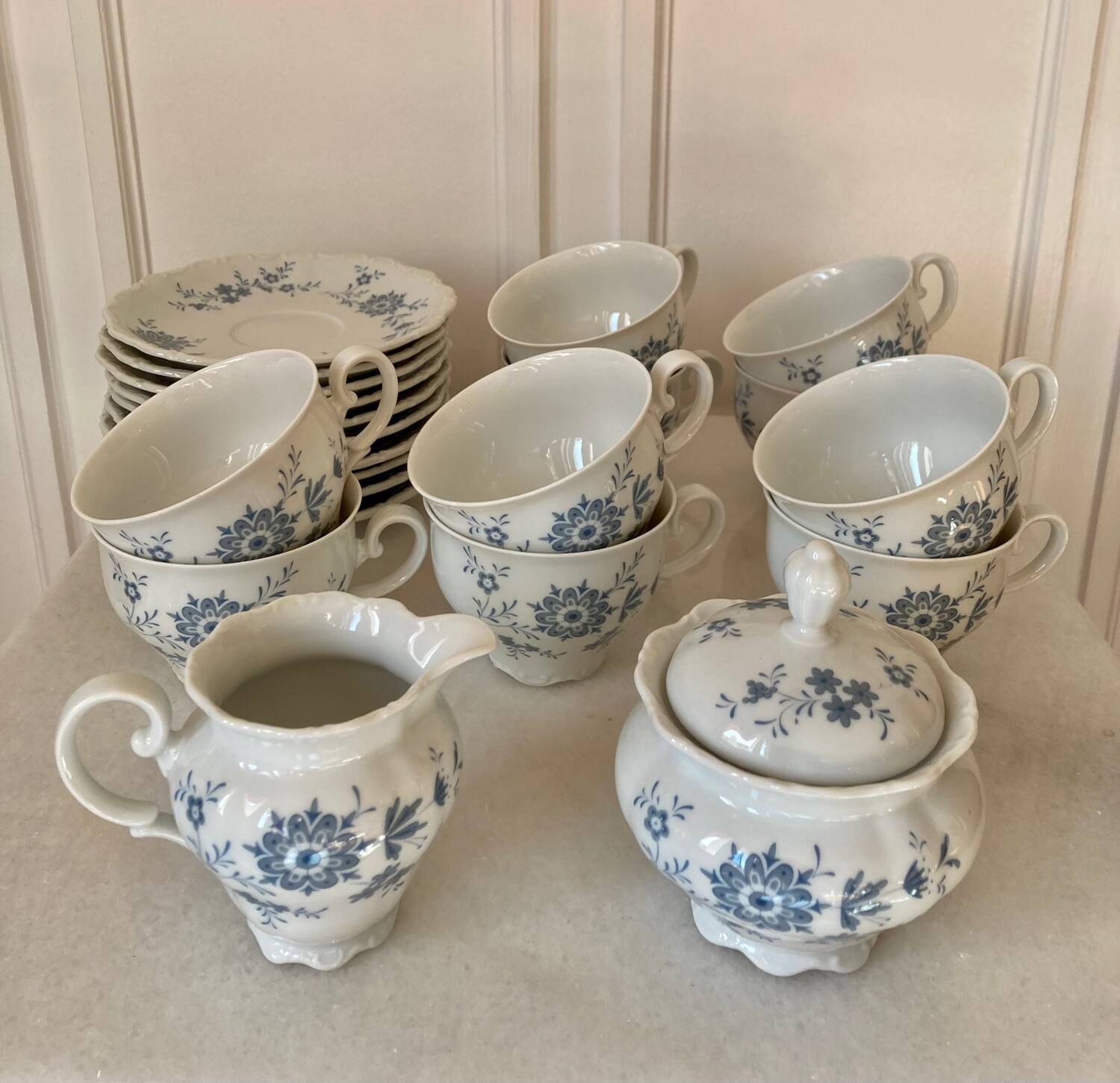 Tea service “Blue flowers” German porcelain