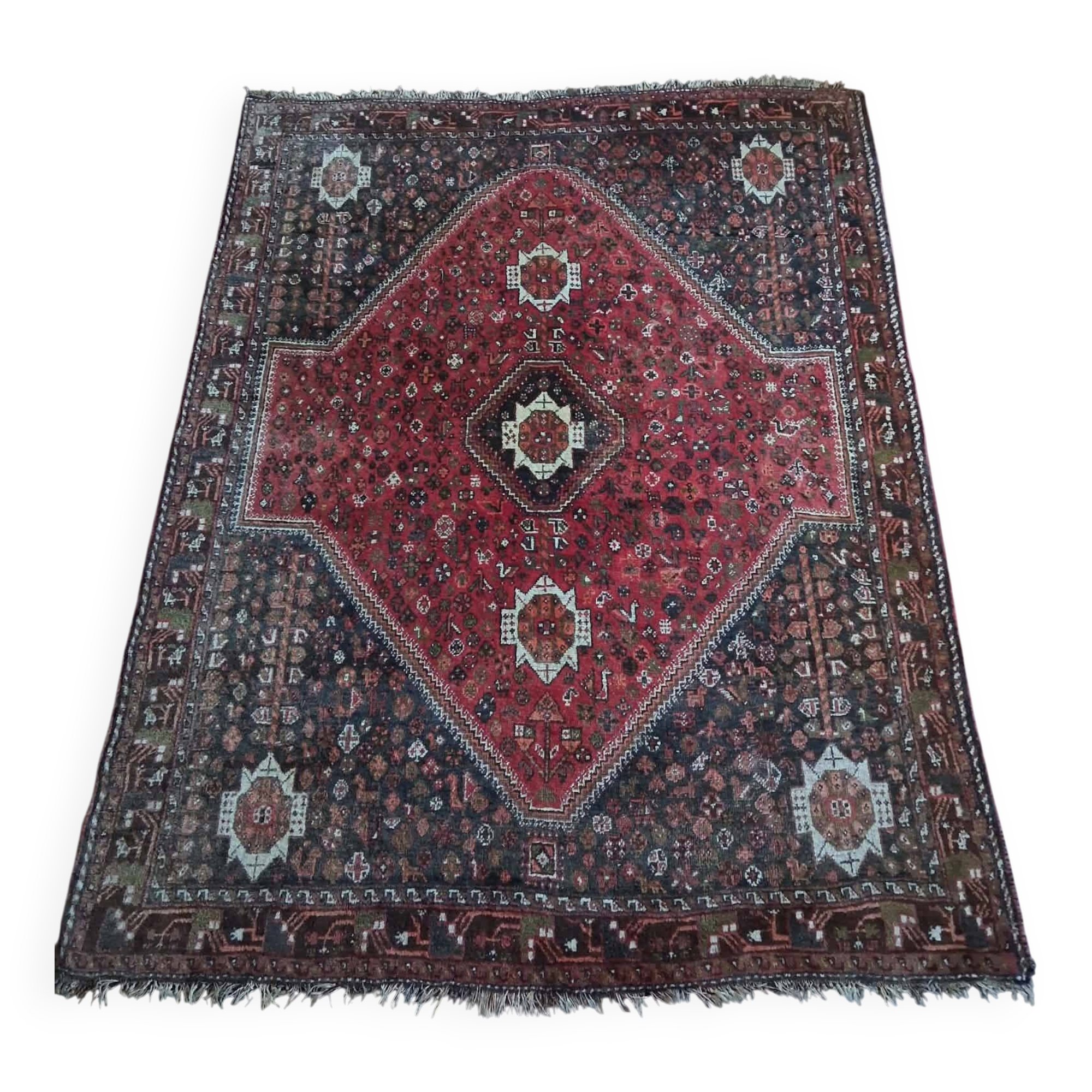 Handmade Qashqai Persian rug 296x230cm