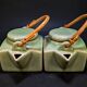 Pair of Thai celadon teapots, Chiang Mai 90s