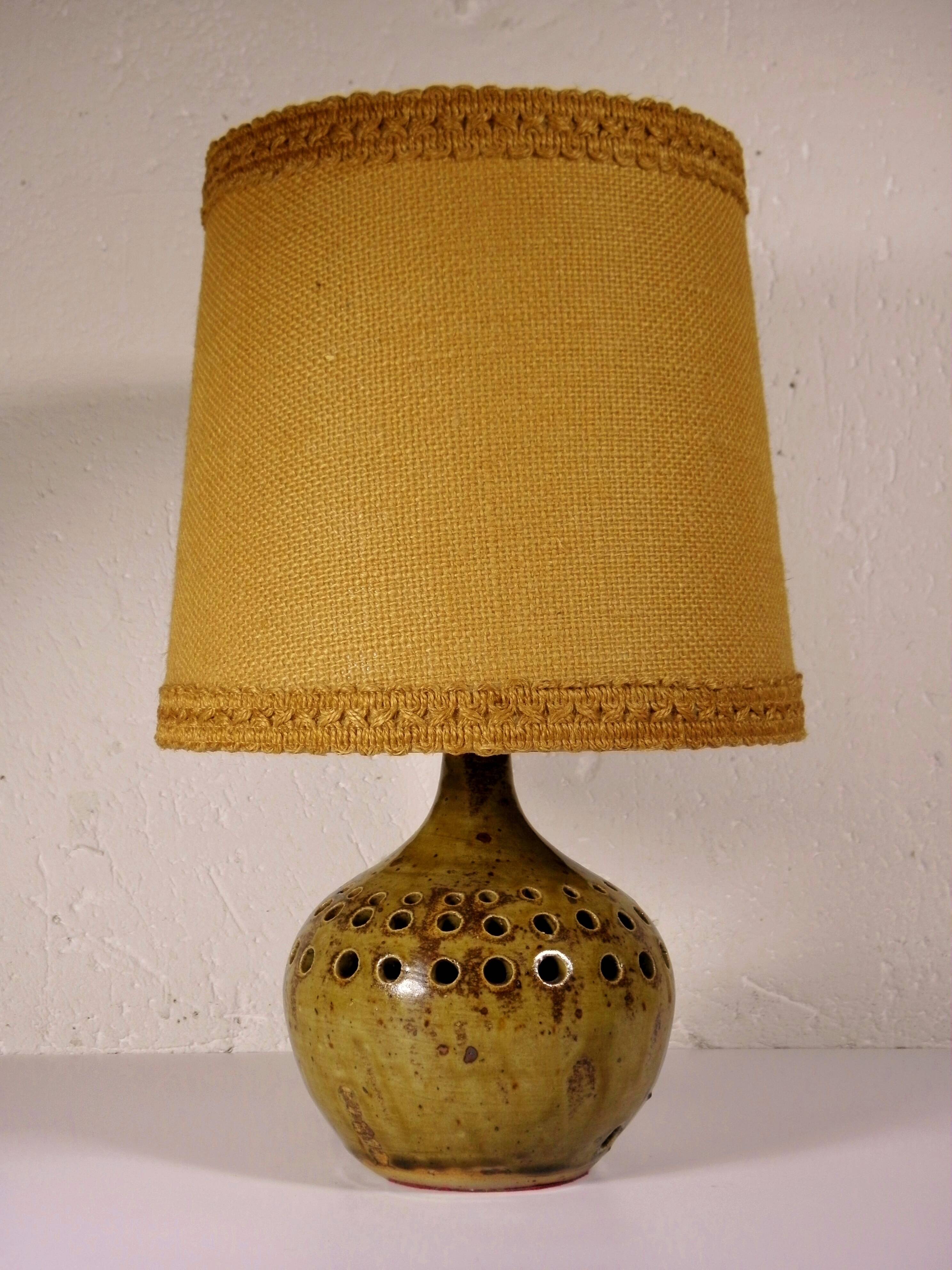 Lampe en gres années 70