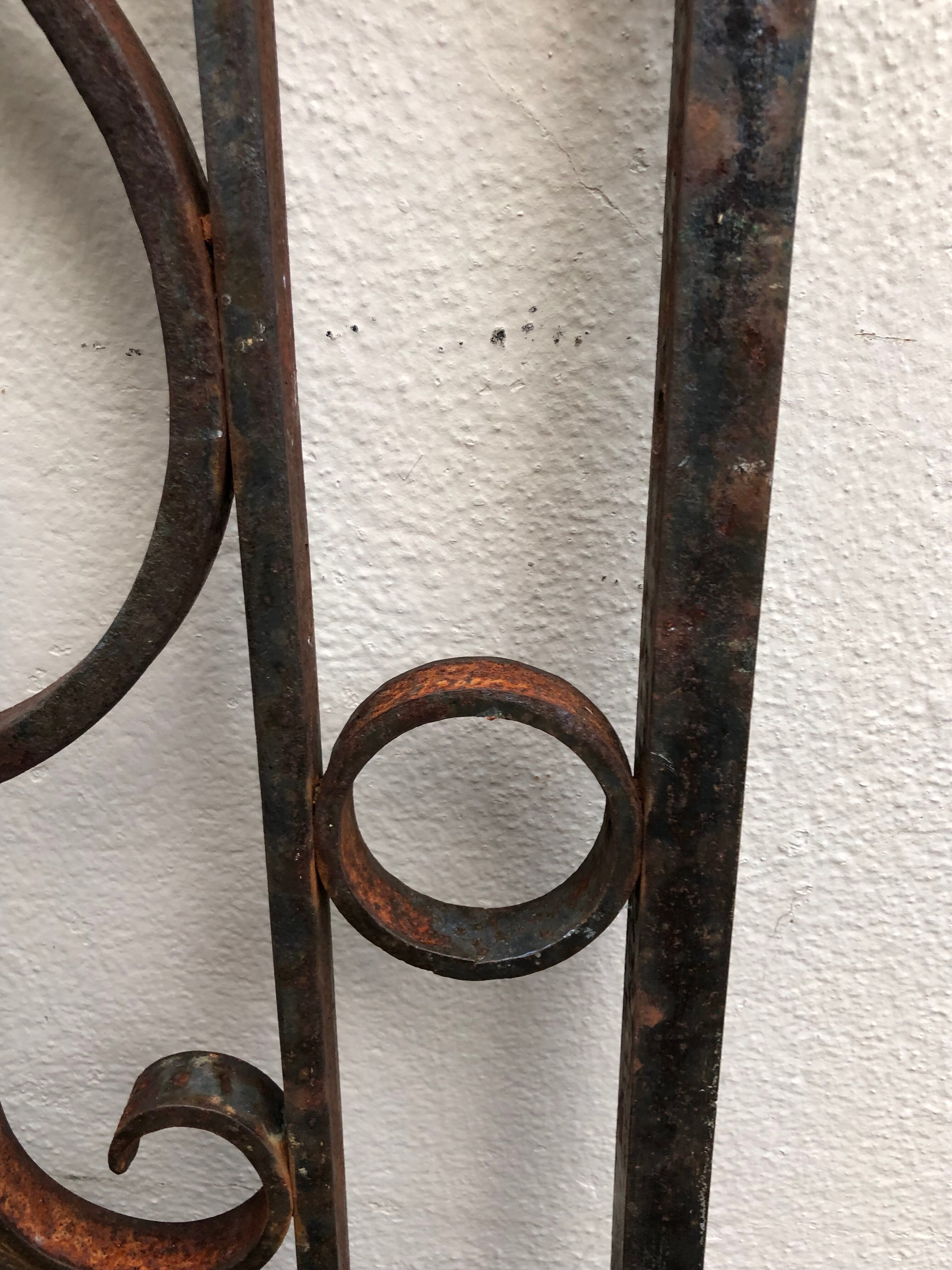 Wrought iron door grille