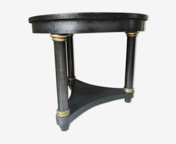 Console en metal noire et dore de mis en demeure