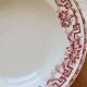 Vintage ironstone deep plate Moulin des Loups Athens model red