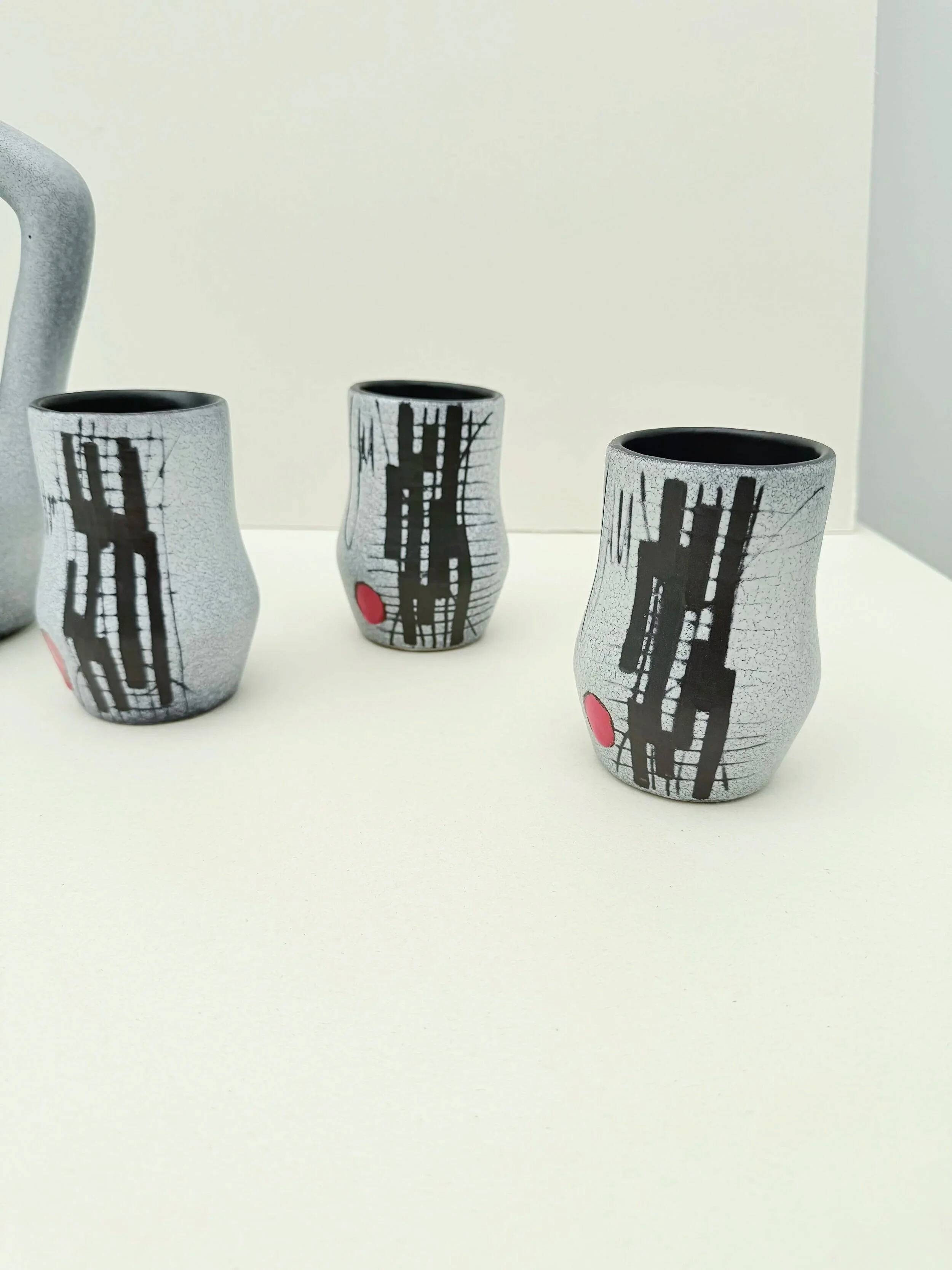 Ceramic orangeade service by François Caleca - Vallauris, France 1960