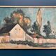 Original Swedish Oil On Panel – “House” By M. Olofgoluth – Dated 1969 – Vintage & Framed – 71 × 50 Cm (28" × 19.7")