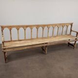 Patinated church pew
