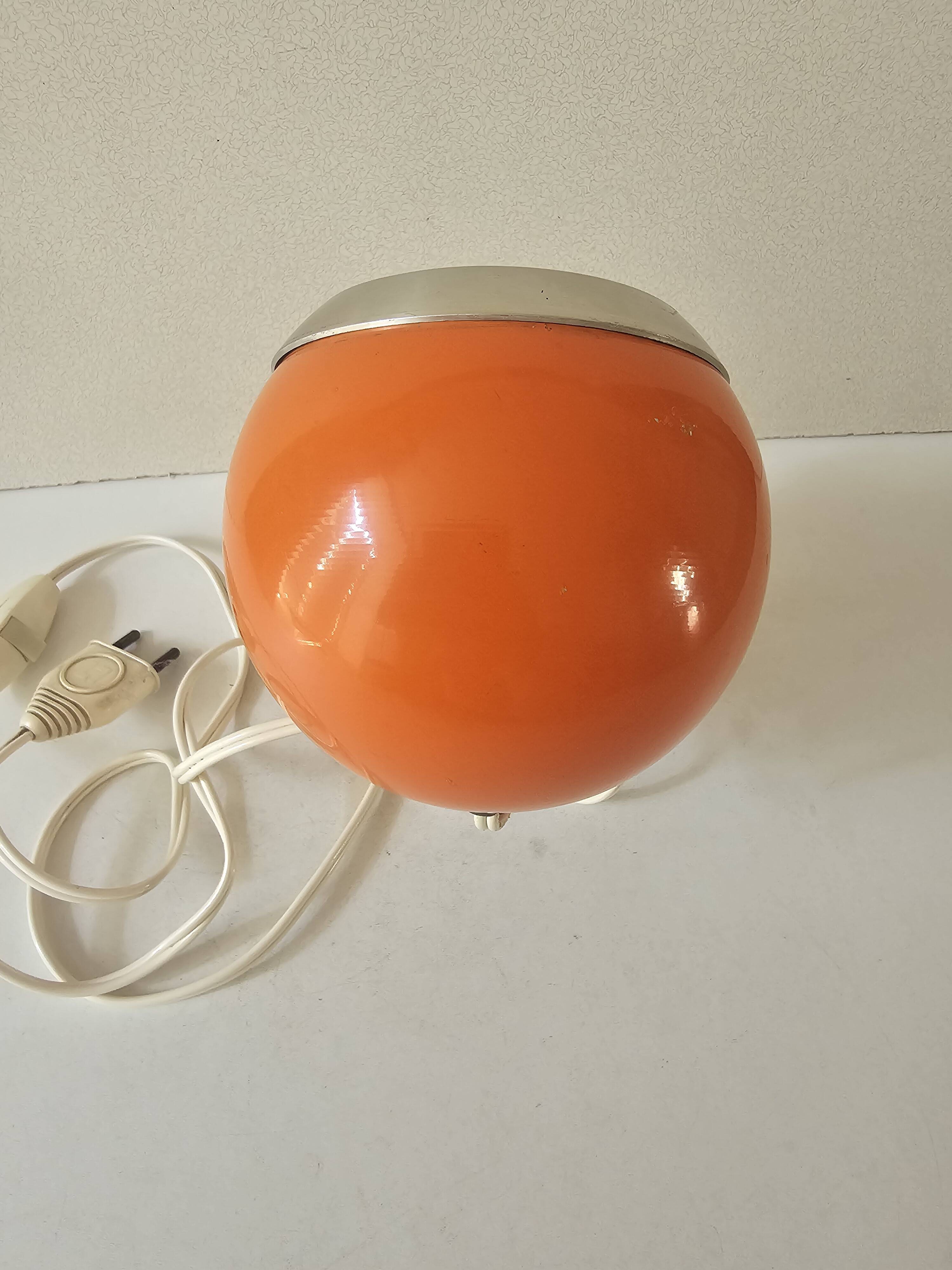 Orange Ball Lamp - Space Age - 1970s