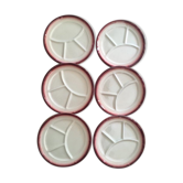 Vintage fondue plates Saint Amand