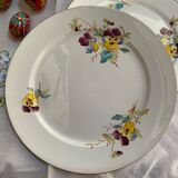 Set of 2 polychrome Sarreguemines dessert plates