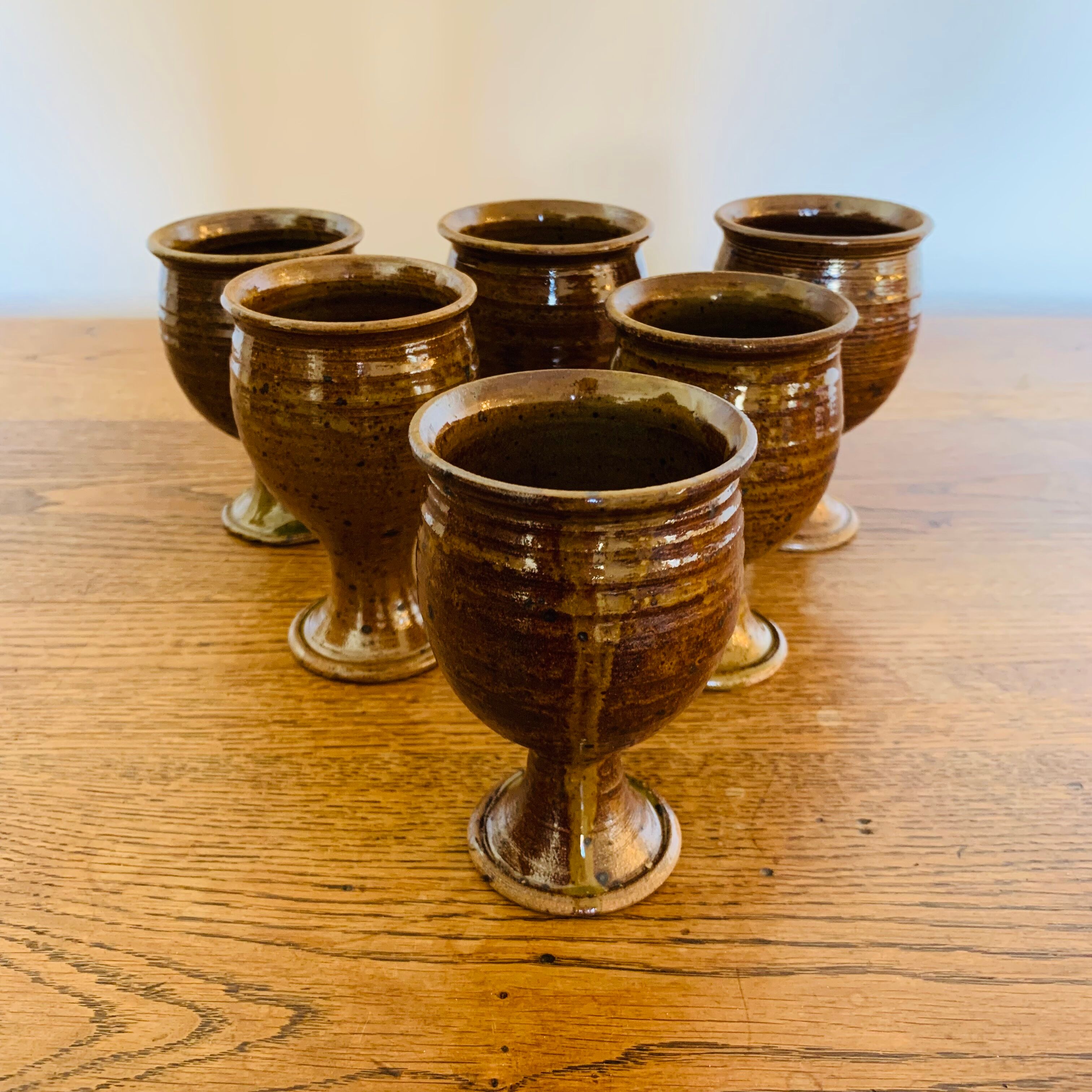 Set of 6 stoneware glasses