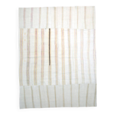 Tapis kilim turc large rayé blanc et crème 9x12, 268x358 cm