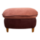 Siège, pouf vintage en velours côtelé rose et violine