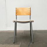 Postmodern chair in metal and wood by Ruud Jan Kokke for Harvink, 1990s.