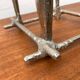Brutalist sculptural cast aluminium candlestick Danish