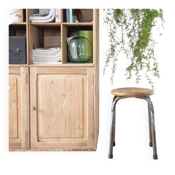 Tabouret d’atelier ancien