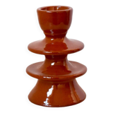 Modern brown colored ceramic candle holder