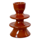 Modern brown colored ceramic candle holder