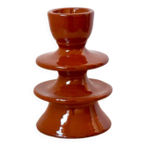 Modern brown colored ceramic candle holder