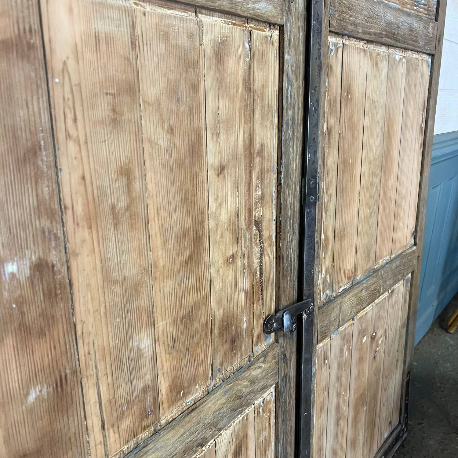Weathered pine shutters