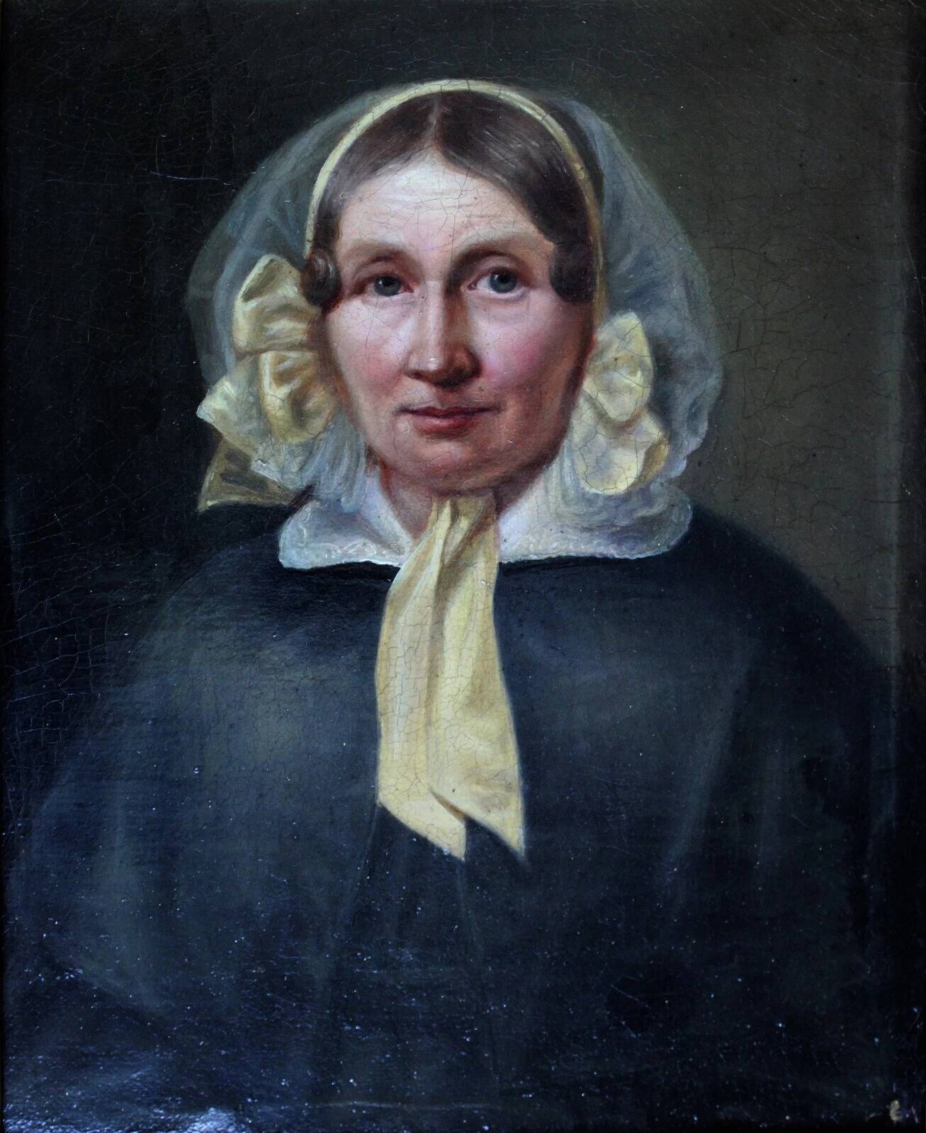 19th Century Portrait of a Lady Oil on Canvas