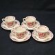4 Mason's Fruit Basket Coffee Cups and Saucers Made In England
