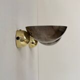 Pair of vintage wall lights, chrome and brass, Italy, 1980