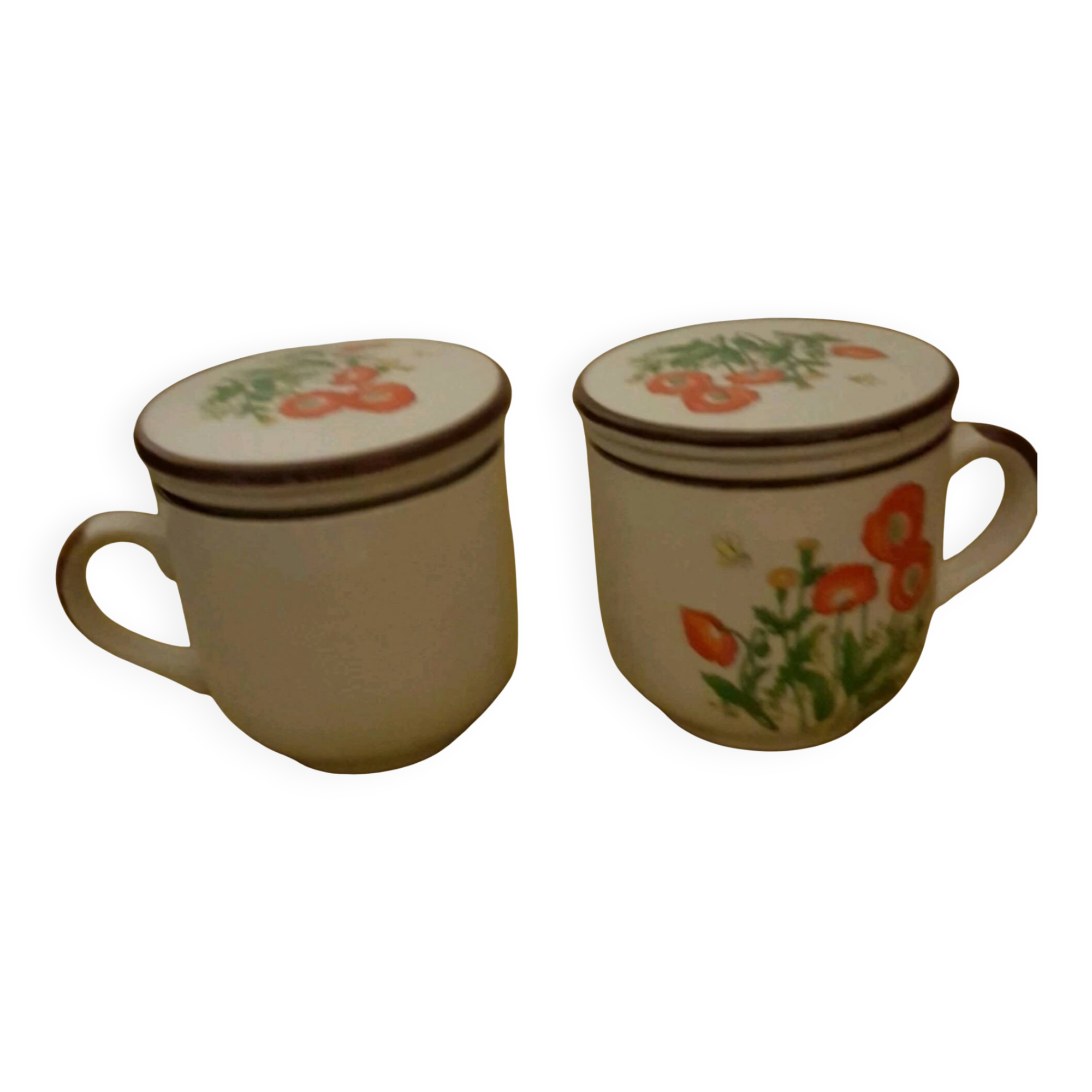 2 tea/herbal tea cups with infuser and lids