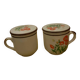 2 tea/herbal tea cups with infuser and lids