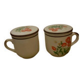 2 tea/herbal tea cups with infuser and lids