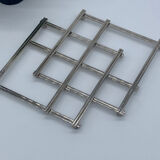 Trivet, silver metal, art deco, vintage, extendable