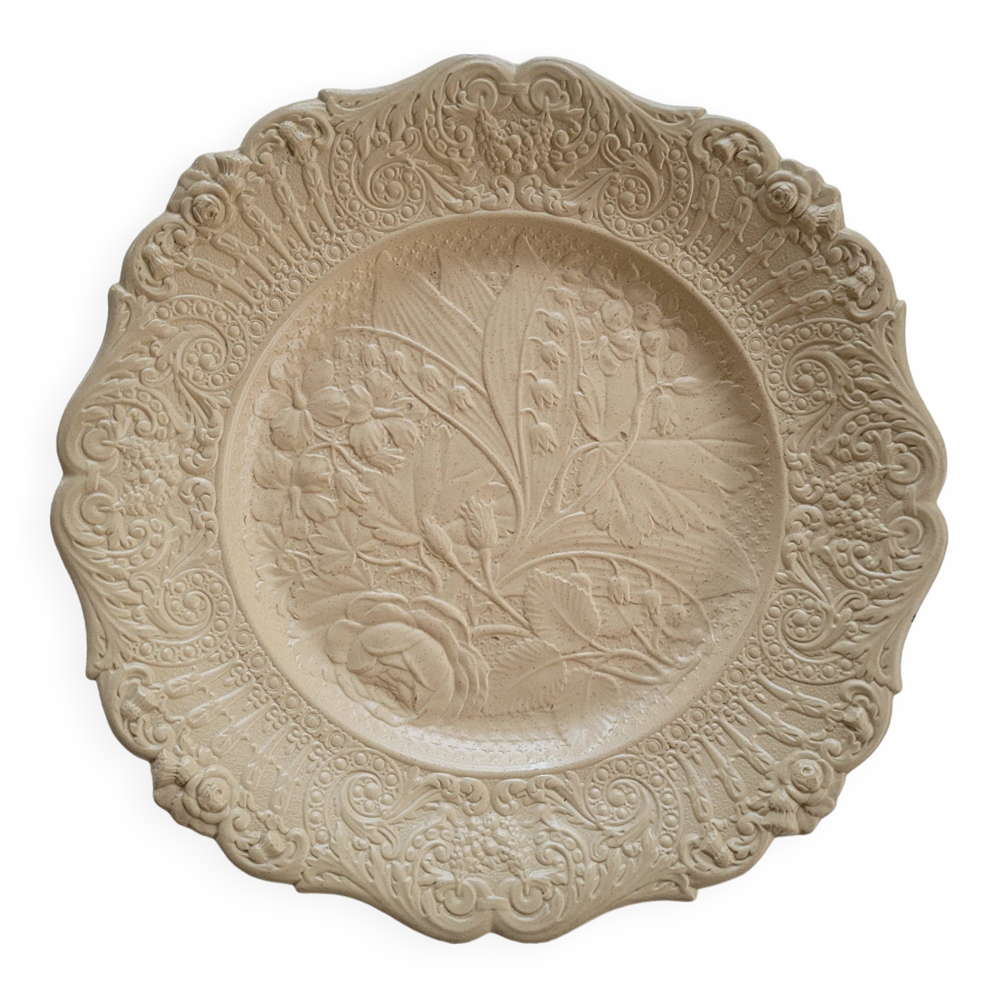 English plate "antique ridgway lilly of the valley rose floral plate"