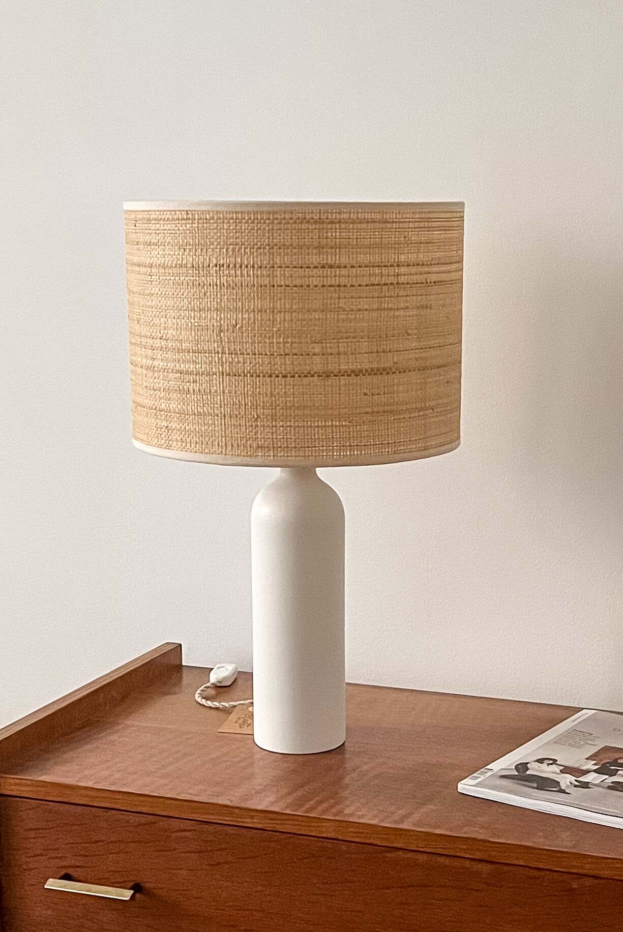 Lampe céramique et rabane