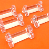 5 knife holders transparent glass clover shape, 1950