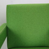 Set of 2 green "utrecht" lounge chairs Gerrit Rietveld for Cassina, 1980's italy
