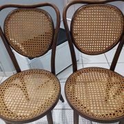 Suite of 4 chairs Bistrot cannage ZMP Radomsko for Thonet 1950s